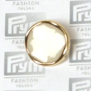 GUZIK Z EMALIĄ NA STOPCE ROZM.17,5 MM EF/M0132/28/ZŁ/ECRU